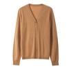 Autumn New 0 Wool Cardigan Women's Blouse Collar with Casual Long-sleeved Knitted Sweater Jacket Thin Top