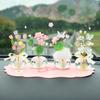 Crystal Lucky Fruit Car Decoration Set - Creative Car Interior Decor Item - Car Central Console Decoration Matching