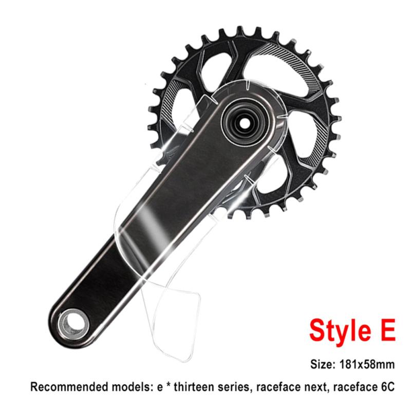 

3шт TPH MTB Crank Прозрачные защитные наклейки Crank Film для шоссейного велосипеда Style e
