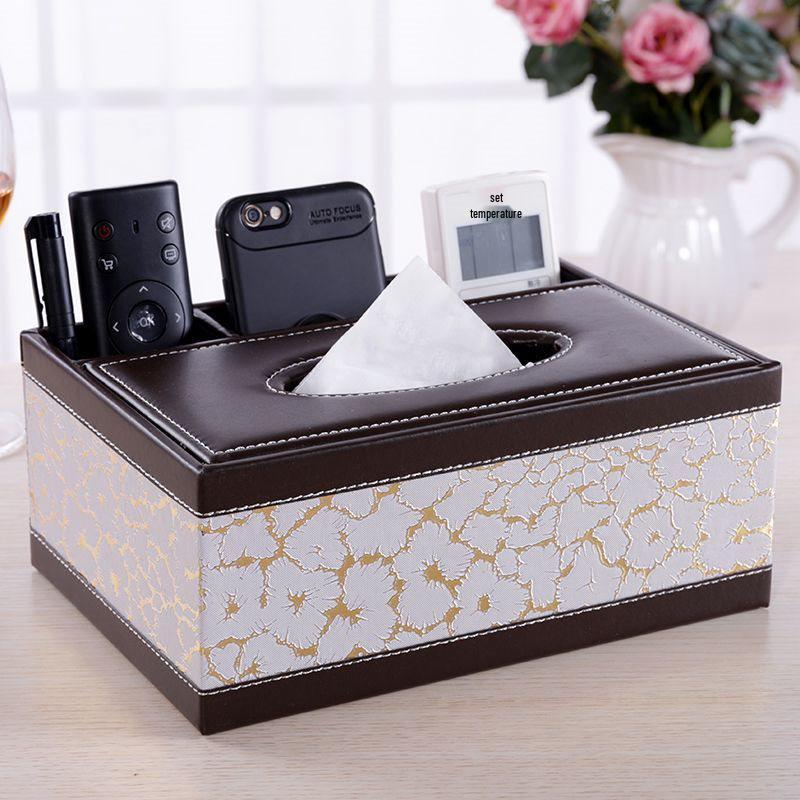 Multi-functional Tissue Box with Remote Control Storage for Living Room