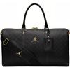 Monogram 25L Pu One Shoulder Handbag, Travel Bag Unisex Black