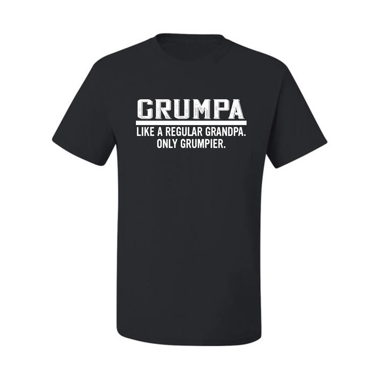 Grumpa Like A Regular Grandpa Only Grumpier Funny Gift Men Graphic T- Shirt S