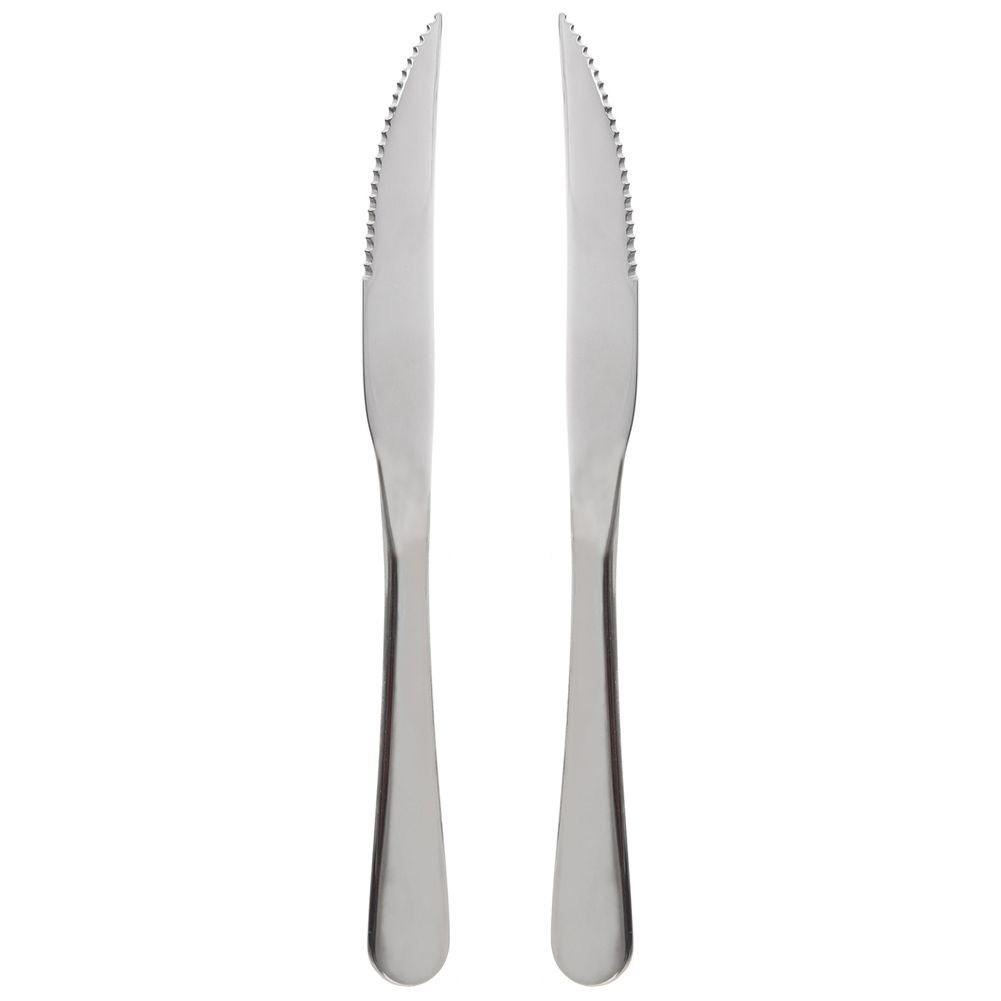 Messer für Steaks Burger Pizza Fleisch Besteck Stahl 2 Stück Messer ORION 831172