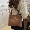 Fall New Woven Bucket Bag Women Minimalist Versatile Shoulder Crossbody High-end Handheld Purse CLE