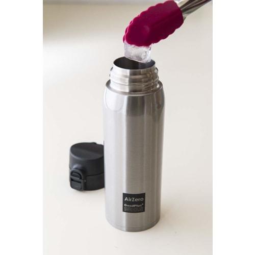 GoodPlus+ Vacuum Insulated Stainless Steel Mug, Air Zero, 500ml, Clear Stainless Steel [Keeps drinks hot or cold] [Lightweight & Compact Design] [One-
