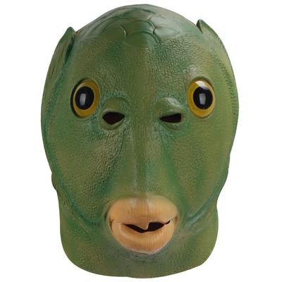 Green Fish Head Latex Mask Cosplay Costume