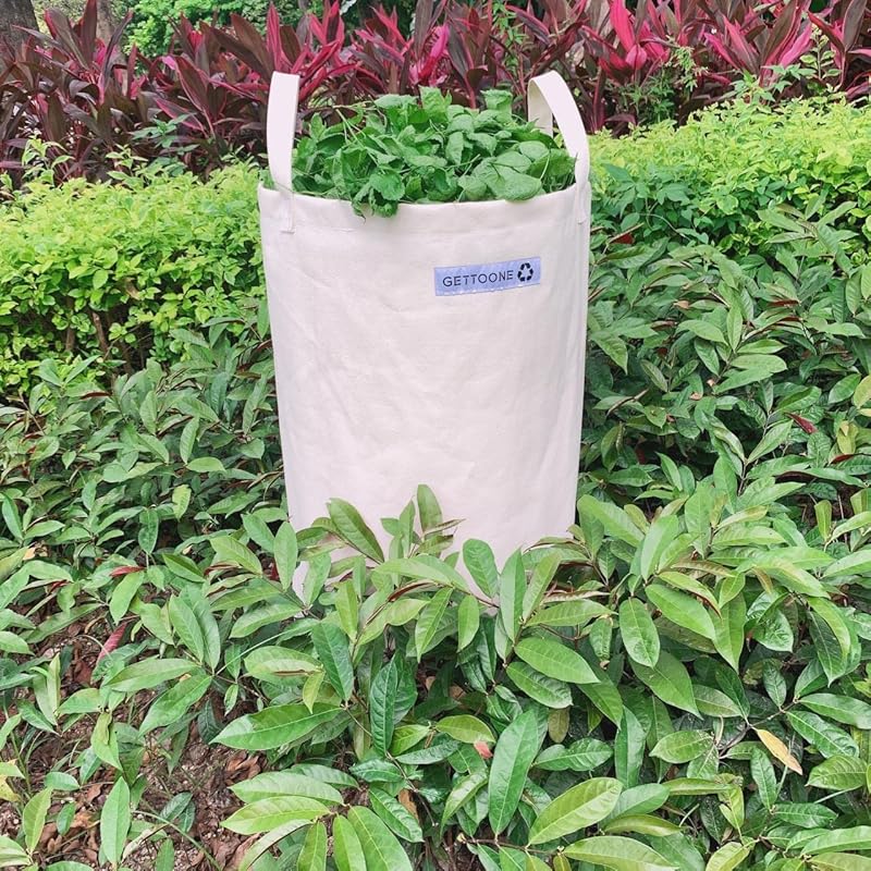 Lawn Garden Clippings Bags Yard Waste Bins Reusable Bags Leaf Container and Trash Bag With Two Carry Handles Two Size (Bigger Size)