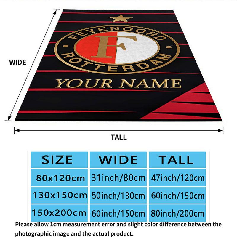 Custom Feyenoord Blanket, High quality Comfortable for All Seasons, Home Decor, Warmth and Comfort