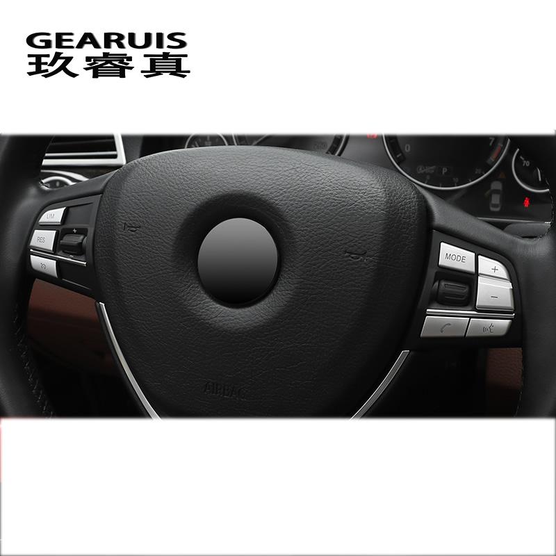 Car Styling Steering Wheel Button Cover Trim  Sticker For BMW 1/2/3/4/5/7 Series X1 X3 X5 F10 F20 F30 F34 F25 E70