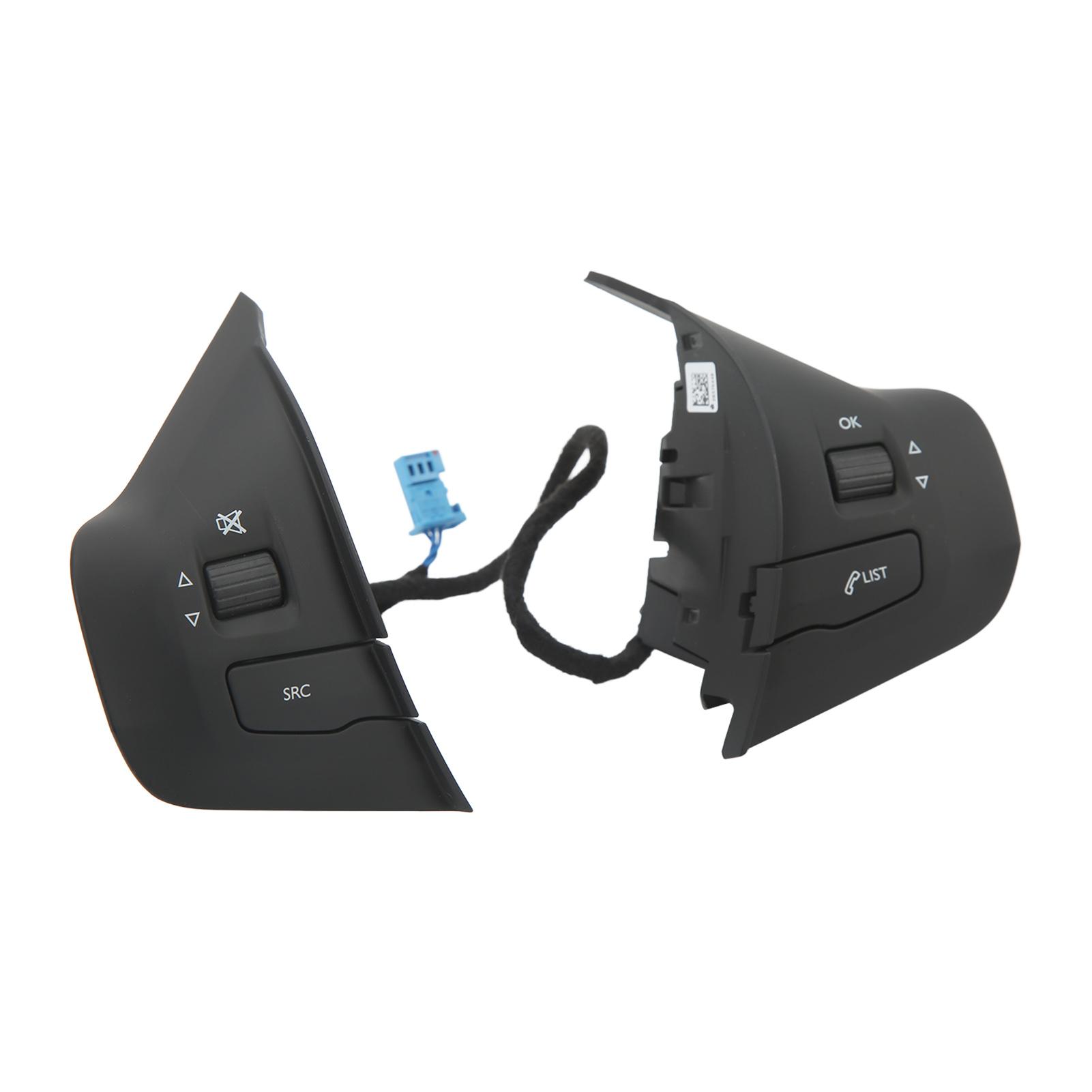 

Steering Wheel Swith Control Button 98084115ZD Multifunction Black Replacement for Peugeot 208