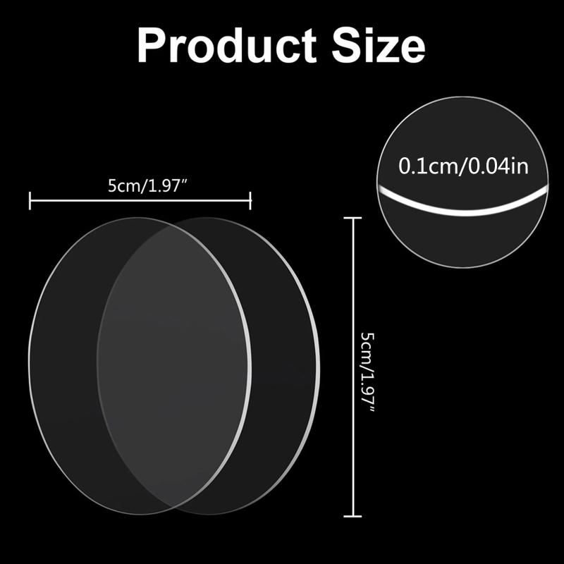 30Pcs Multi Purpose Clear Acrylic Board Blank Round Panel Shatterproof for Wedding Party Signs Display Project