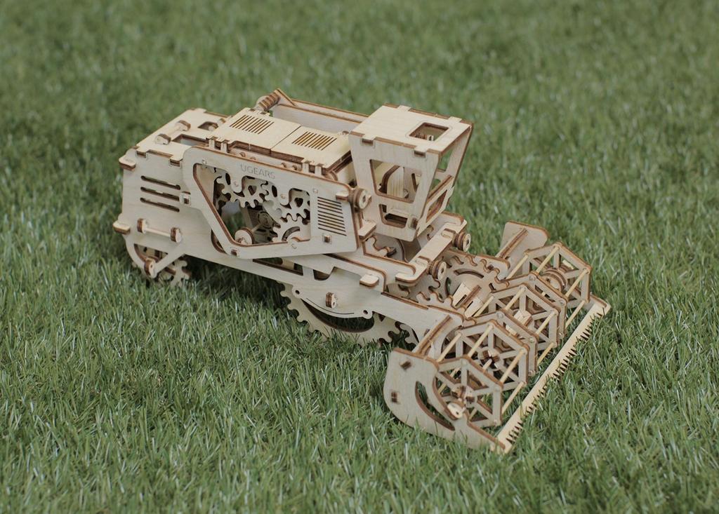 UGears Combine Harvester Wooden Block Puzzle Toy 70010 [Used]