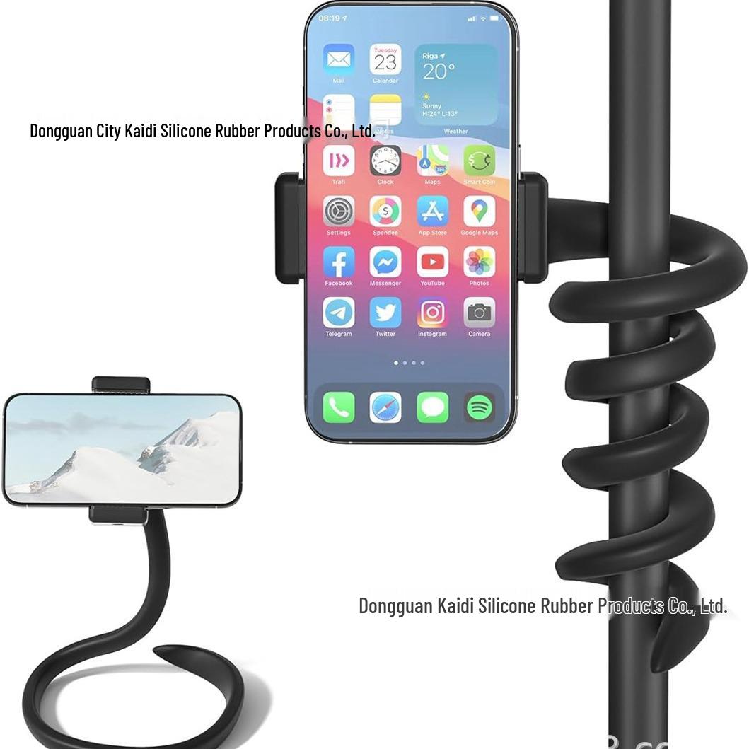 Flexible Silicone Phone & Video Holder for Live Streaming with Selfie Clip белый
