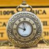 Vintage Glamour Bronze Unisex Mode Römische Ziffern Graviert Quarz Steampunk Taschenuhr Damen Herren Halskette Anhänger Kette Geschenk