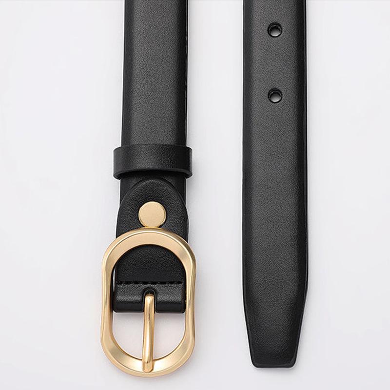 Women'S Alloy Pin Buckle Belts, Simple And Elegant Dresses, Accessories, Belts, Casual Style, Light Luxury Trouser Belts