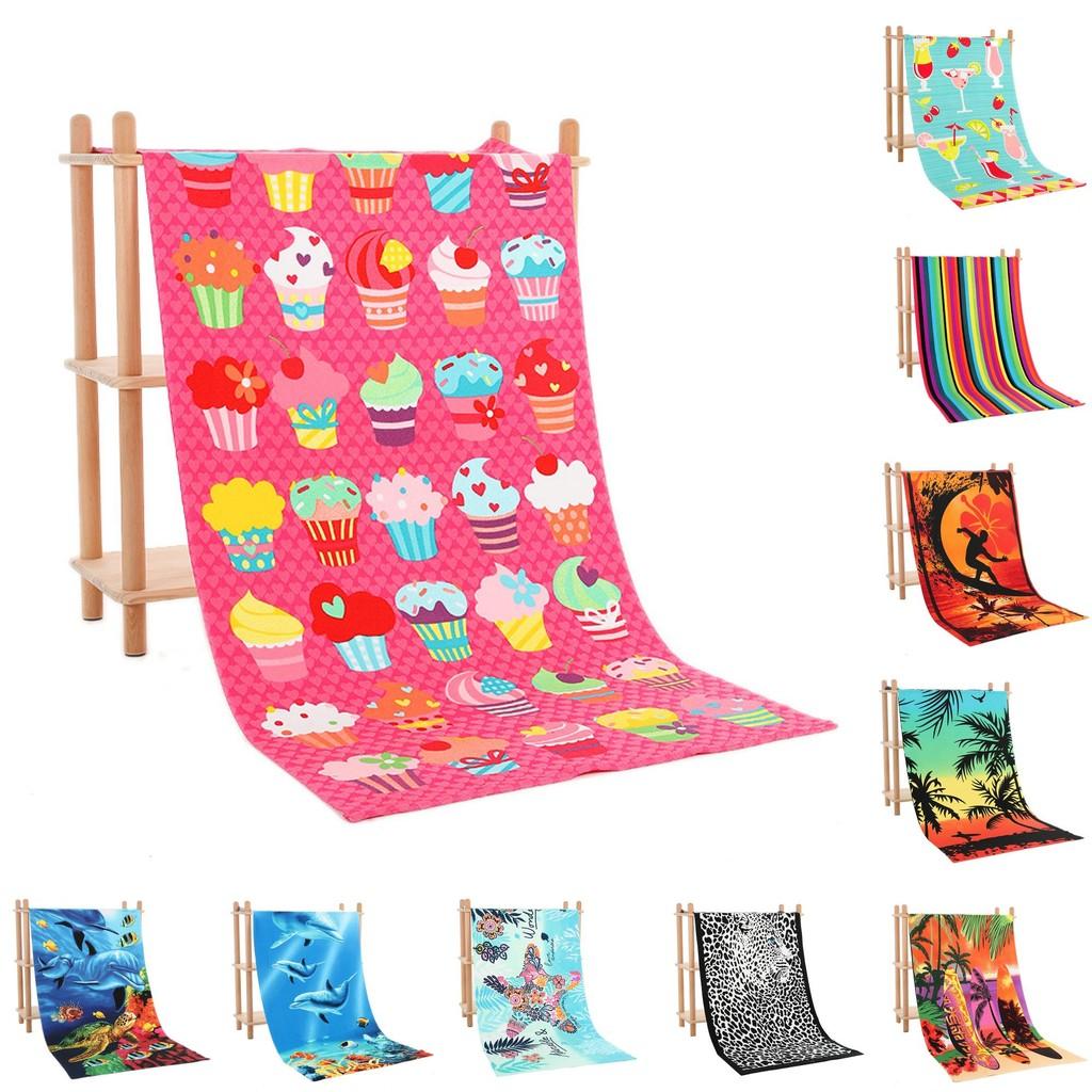 Vibrant Colorful Print Microfiber Bath Towel Ideal For Swimmers And Beach Lovers