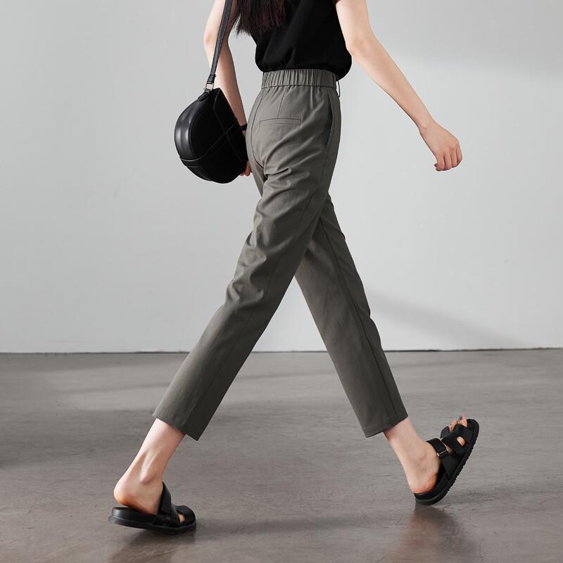SOFSIL Women's Cotton Linen Blend Cropped Casual Pants