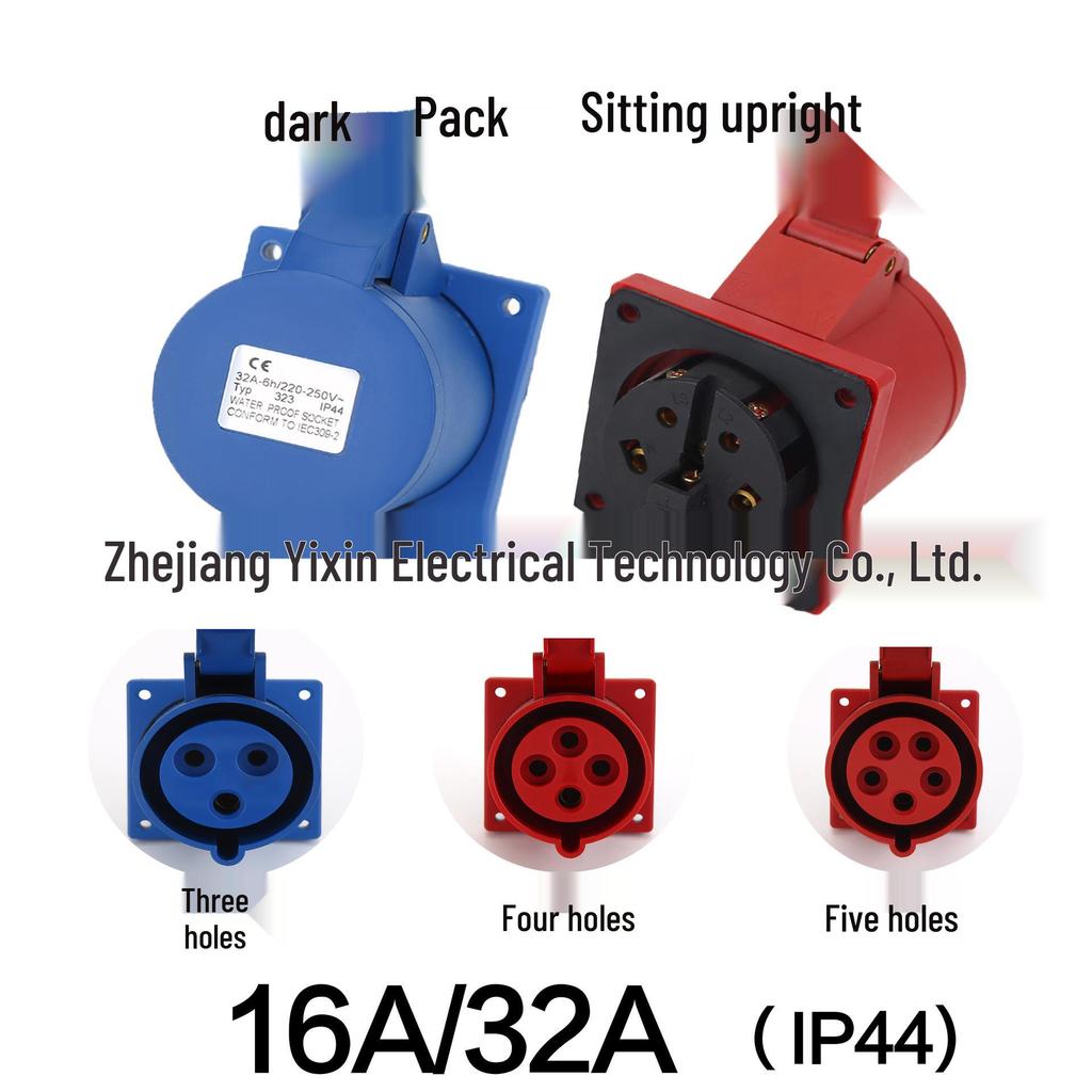 Industrial Waterproof 16A/32A Aviation Plug & Socket Connector - 3, 4, or 5 Core Options