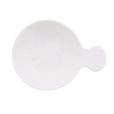 EAST Table Small Plate with Handle 9cm Large White Made In Japan Microwave Safe Dishwasher Safe Appetizer Side Dish 711-009-04