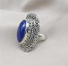 Lapis Lazuli Sterling Silver Ring: Handmade Ethnic Boho Jewelry