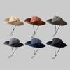 Womens Outdoor Sun Hat Summer UV Protection Bucket Safari Wide Brim Fisherman Cap Cowboy Men Fishing Hiking Beach Hats