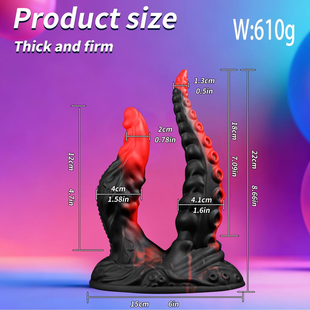 Alien Animal Penis Double Headed Masturbator Silicone Double Tentacle For Two Men And Women In The Backyard Adult Sexual Products