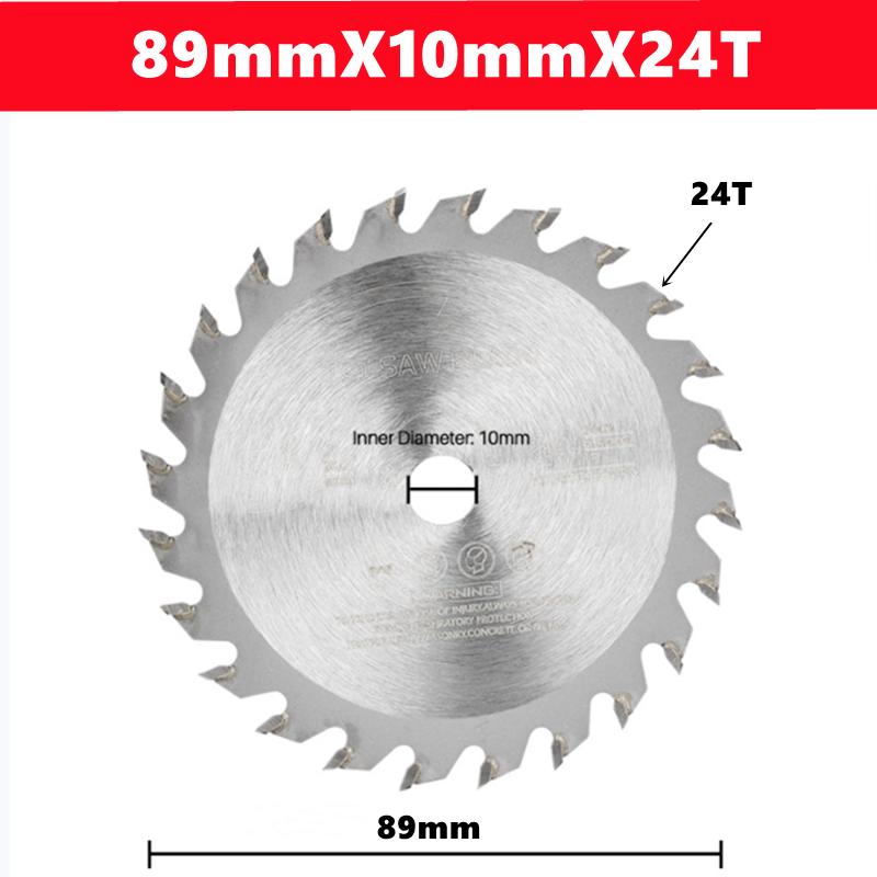 

1pcs circular saw blade 89mm aperture 10mm 24T/32T for angle grinder TCT saw disc Hard alloy inclined wood cutting disc