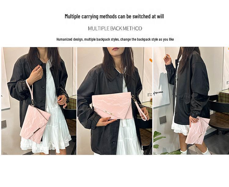 Niche Design Women's 2025 Versatile Fashion Slant Iron Envelope Clutch