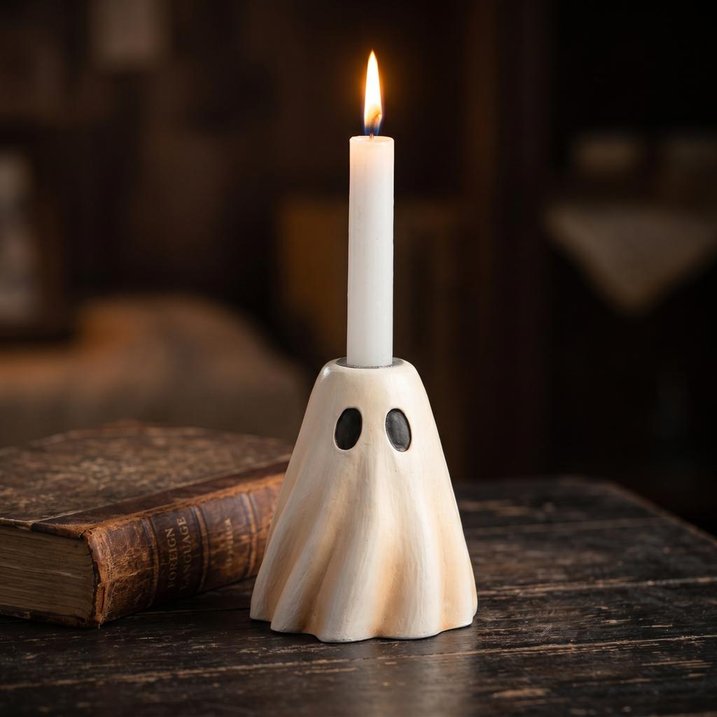 Halloween Candle Holder Decorative Resin Candleholder for Home Decor