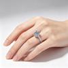 2 Carat D Color VVS1 Moissanite Ring in S925 Sterling Silver, Four-Prong Setting Wedding Band