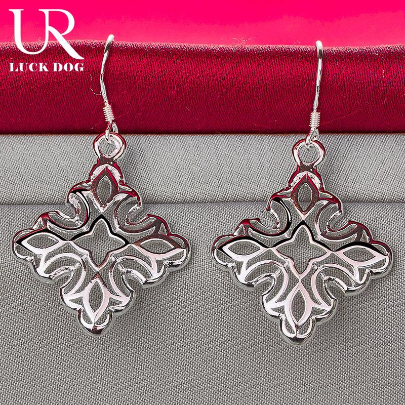 925 Sterling Silver Water Droplet Shaped Pendant Perforated Fashionable Wedding Jewelry