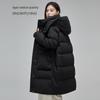SNOWFLYING Women's Mid-Length Hooded Down Puffer Jacket