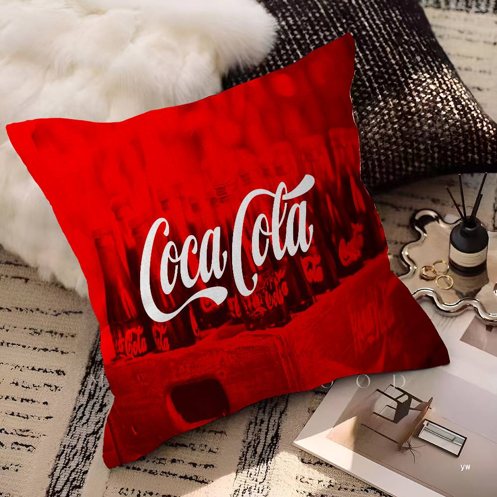 CCocasCColas Pillow Covers Cartoon Sofa Decorative Home Doublesided Printing Short Plush Cute Cushion Cover