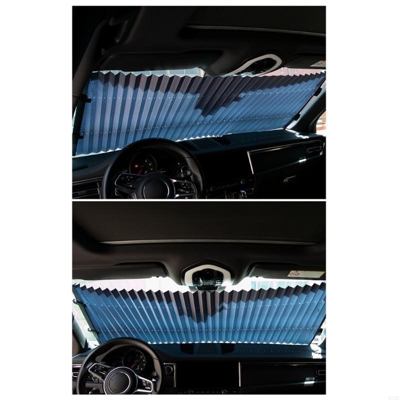 2025 New Retractable Car Window Shade 46cm Heat Resistant Thermal Reflective Shield UV Blocking Universal For All Vehicle Types