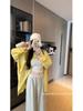 Korean Chic Yellow Plaid Sun Protection Loose Casual Shirt for Women