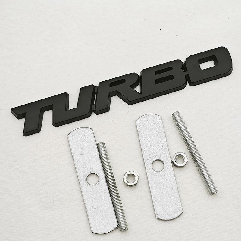 Car Sticker Turbocharged Turbo Metal Alloy 3D Metal Badge Car Modification Accessories Rear Trunk Side Fender Marking Decorative