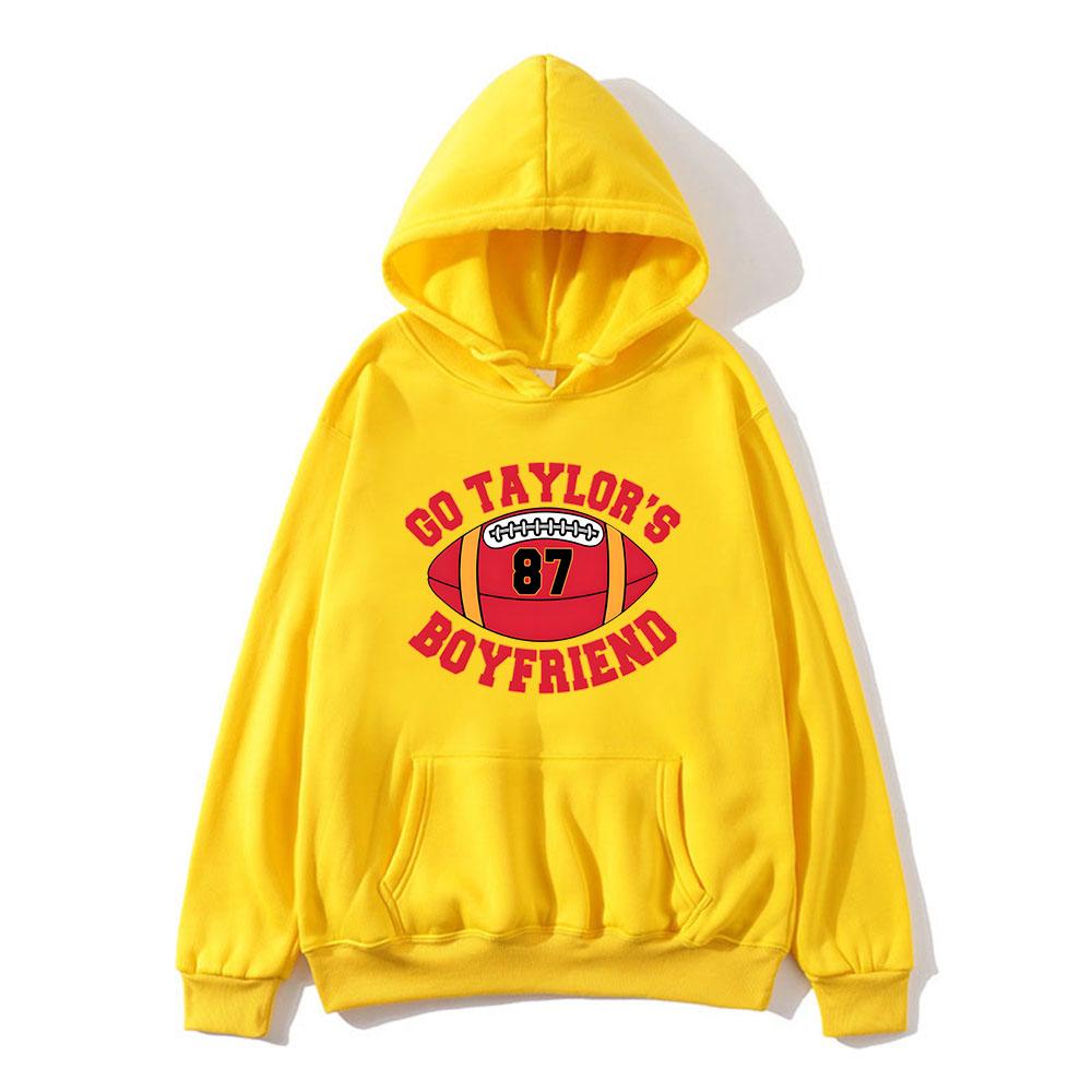 Go Taylor's Boyfriend Hoodie Comfortable with Hooded Sweatshirt for Autumn Winter Clothes Ropa Hombre 87 Football Hoody