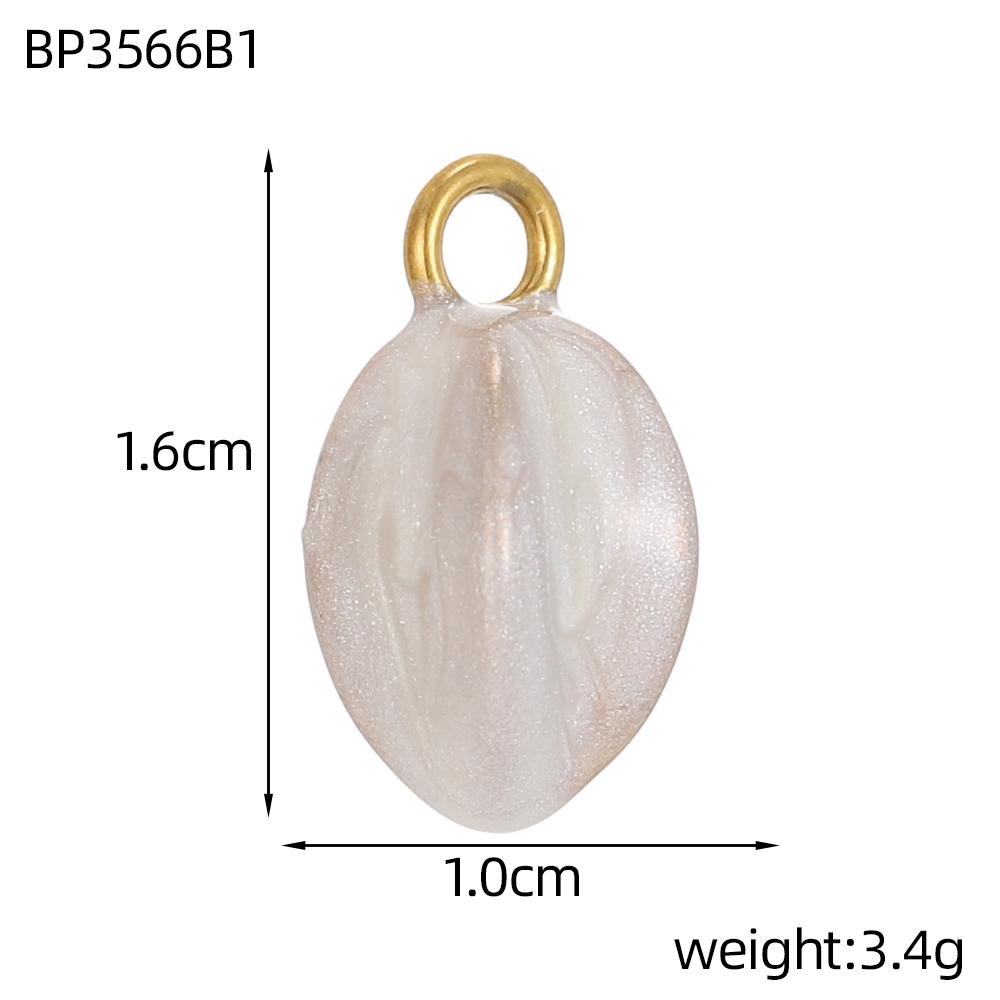 CARLIDANA Fruit Series Charm Enamel Stainless Steel Gold Plated Oil Drop Ice Cream Pendant for DIY Jewelry Necklace Making