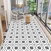 Waterproof and UV-resistant balcony floor mat, full-coverage bay window mat, scrub-friendly entrance carpet, wash-free PVC mat.