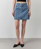 CITYBREEZE Logo Print Denim Skirt_Indigo