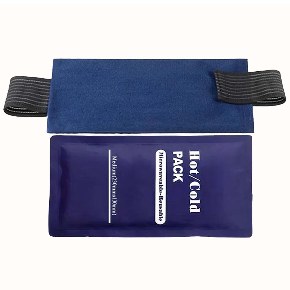 Ice Pack with Elastic Strap Reusable Cold Hot Therapy Packs for Sport Injury First Aid Knee Back Wrist Shoulder Arm Pain Relief