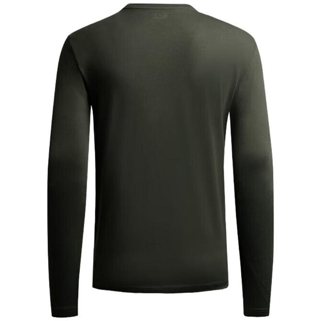 Emporio Armani EA7 Solid Color Crew Neck Pullover Long Sleeve T-Shirt Men Tops Green 8NPT09-PJNQZ-1866