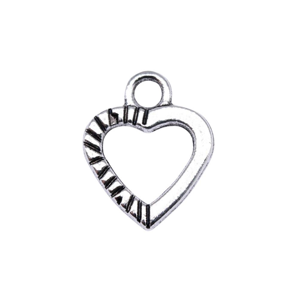 Charms Openwork Heart Pendants Vintage Jewelry Supplies QC068