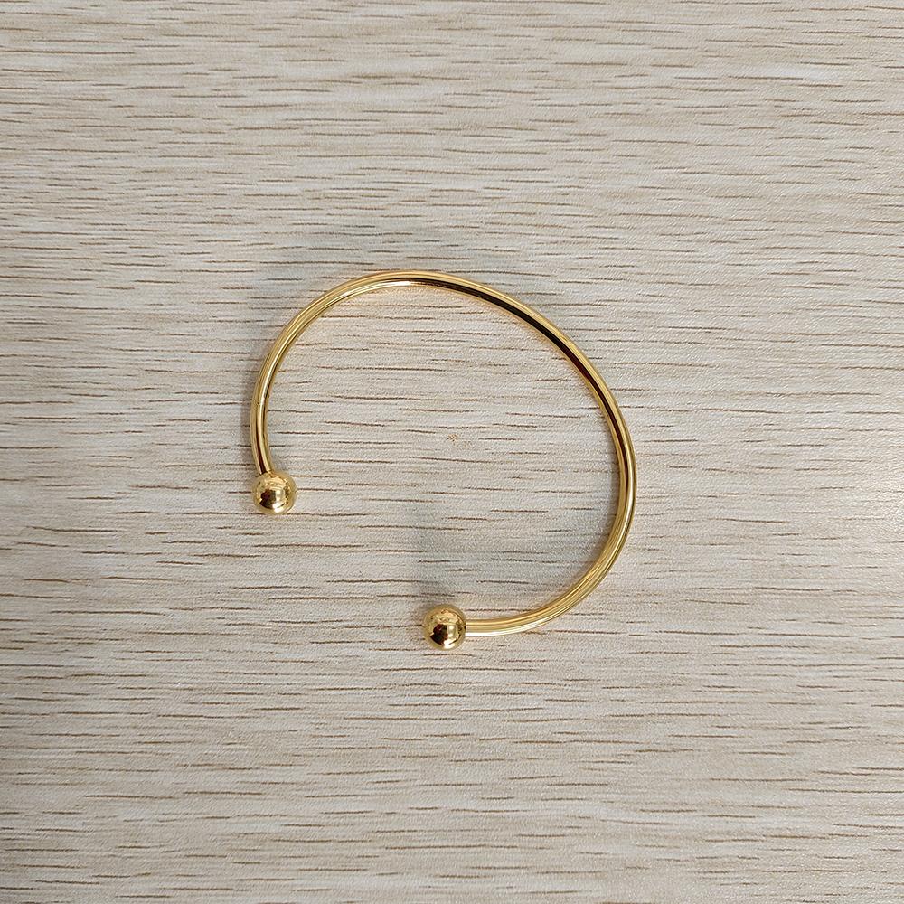 New Fashion Accessories Can Be Freely Diy Open Ball Head Fine Polishing With Thread Waterproof Metal Stainless Steel Bracelet