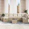 VidaXL Ensemble de 8 Pièces avec Coussins Beige en Poly Rotin 3359410
