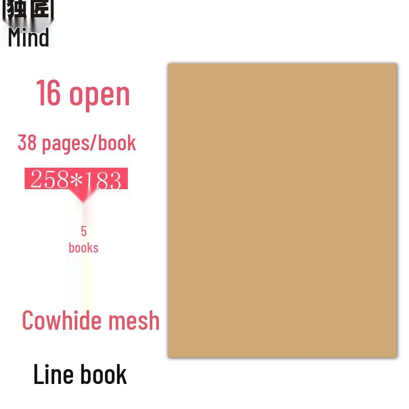 Slim Kraft Paper Notebooks - A4/A5 Lined & Blank, B5 Grid, for Students