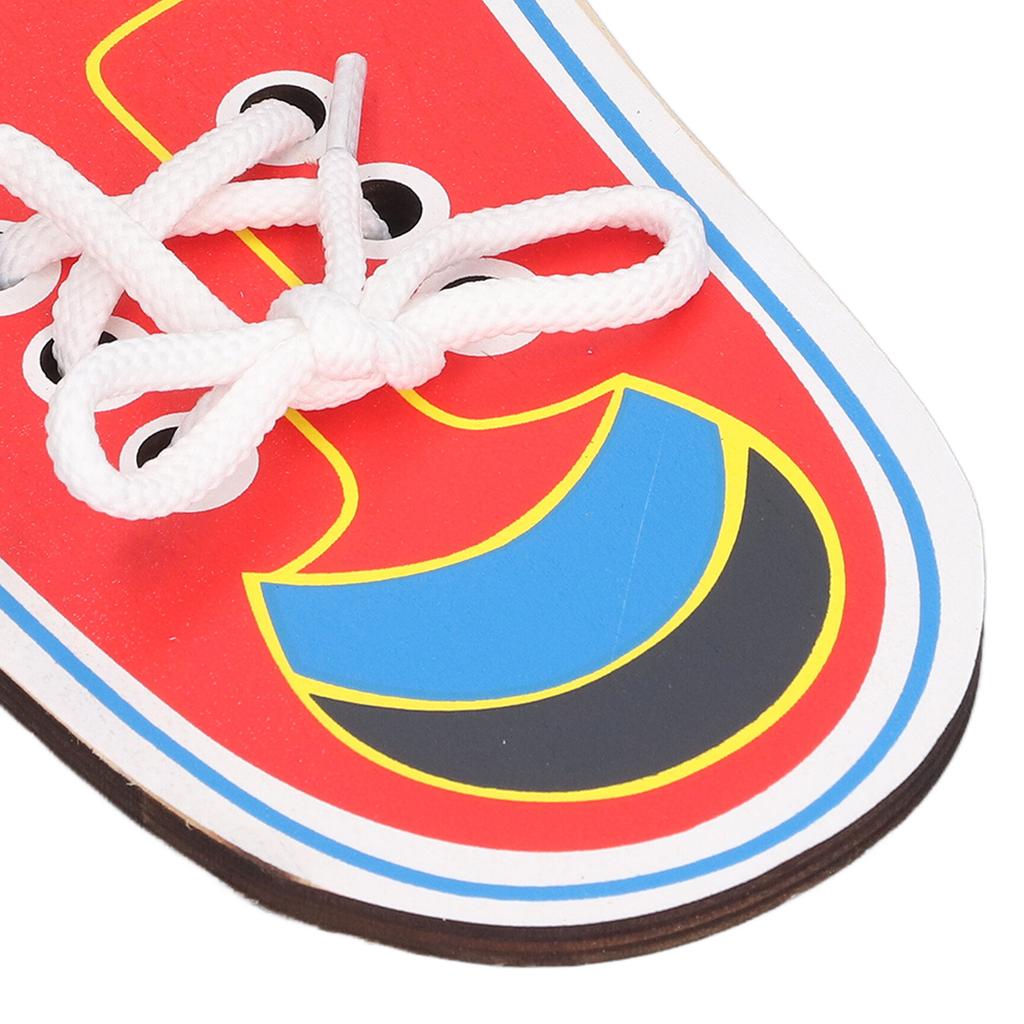 Learn to Tie Shoelaces Toy Early Development Teaching Independence Smooth Shoelace Threading Teaching Toys for Kids Lacing and Stringing Toy