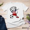 Dabbing Dalmatian America Soccer Fan Jersey US Flag Football Unisex T-Shirt Mens Womens Tees Top
