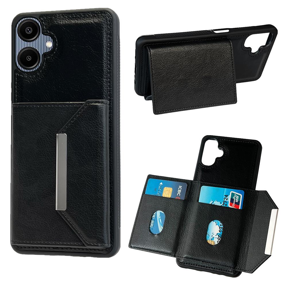 For Samsung Galaxy A06 5G/A06 4G Case Card Bag Kickstand TPU+PU Phone Cover