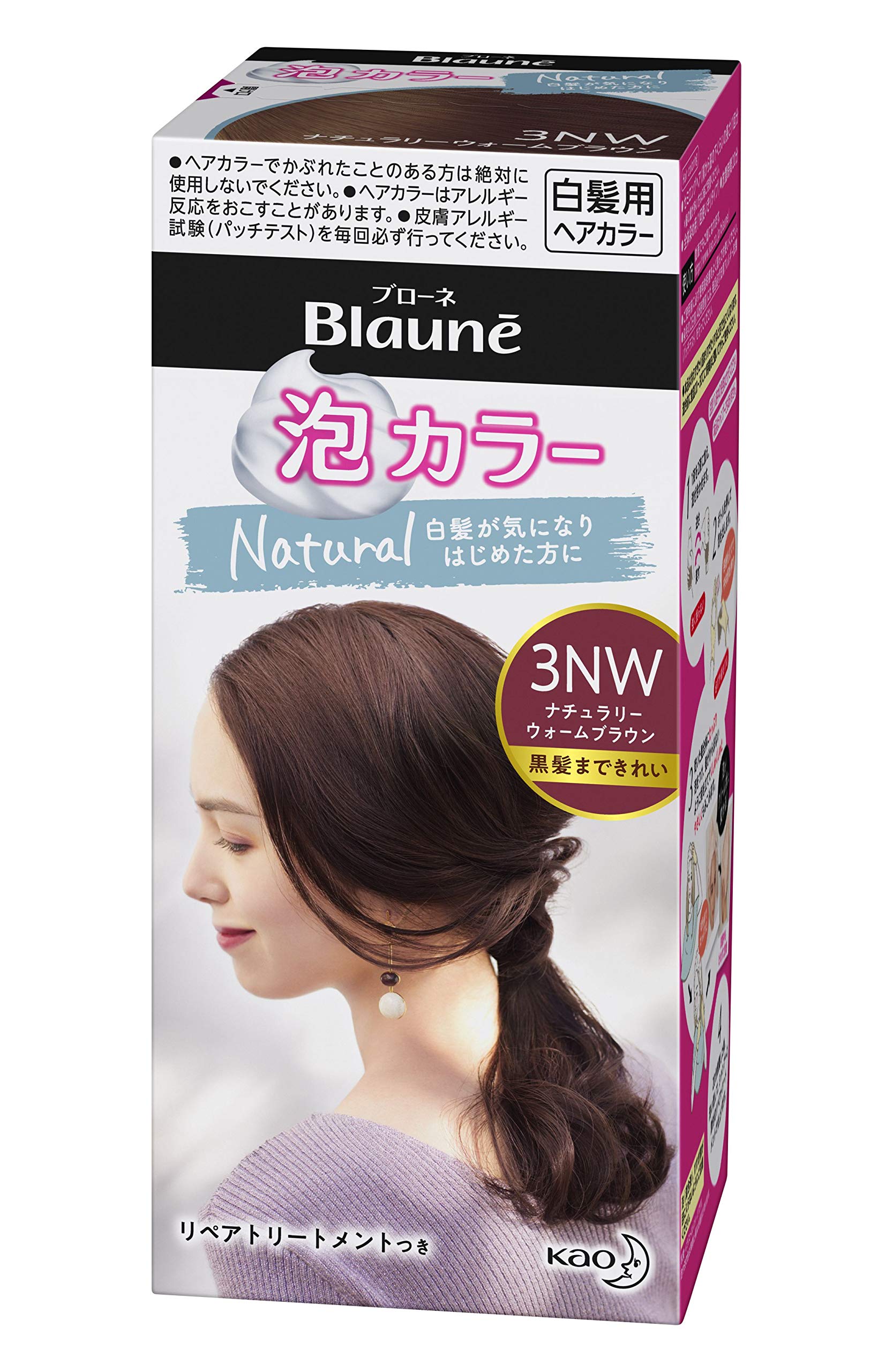 

Blaune Краска-пена 3NW Натуральный теплый коричневый для волос 108 мл [Квазилекарственное средство] Краска, (х 1)